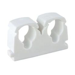 Pipe Clip Talon Double White 22mm Pack Of 50