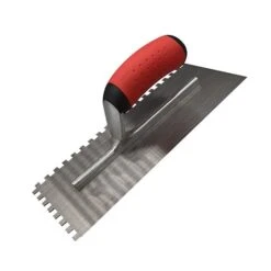 Trade Notched Square Trowel Soft Grip 7mm Teeth 11in X 4.5in
