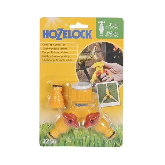 Hozelock Hose Pipe Fitting Dual Tap Connector - Image 2