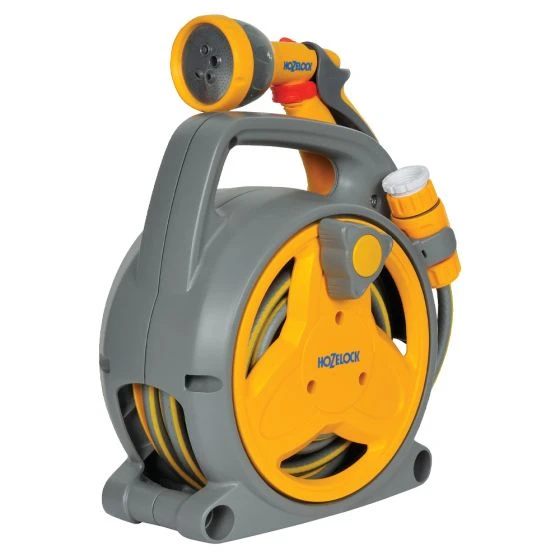 Hozelock Pico Hose Reel With Spray Gun & Fittings 10m