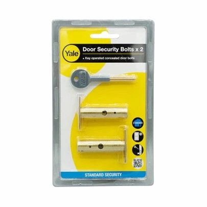 Yale Door Security Bolt Pair Brass 3 Yale Door Security Bolt Pair Brass