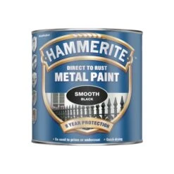 Hammerite Metal Paint Smooth Finish Black 5L