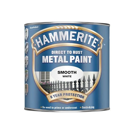 Hammerite Metal Paint Smooth Finish White 750ml - Image 2