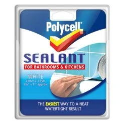 Polycell Sealant Strip White 41mm X 3.5m Roll -Paint Tool Store 103898 30728 polycell sealant strip roll 41mmx3 5mtr 540x540px 1