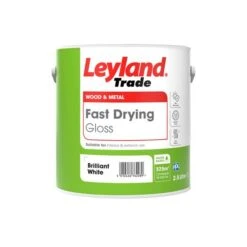 Leyland Trade Fast Drying Gloss Paint Brilliant White 2.5L