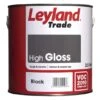 Leyland Trade High Gloss Paint Black 2.5L -Paint Tool Store 104212 9688 leyland oil gloss black 2.5ltr