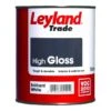Leyland Trade Gloss Paint Brilliant White 750ml -Paint Tool Store 104214 4522 leyland trade high gloss brilliant white 750ml