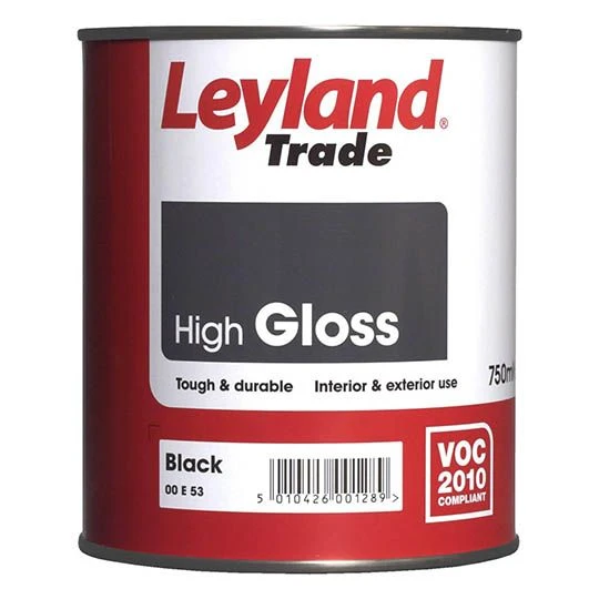 Leyland Trade Gloss Paint Black 750ml 4 Leyland Trade Gloss Paint Black 750ml - Image 2