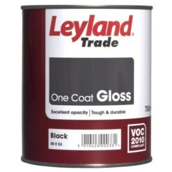 Leyland Trade One Coat Gloss Paint Brilliant White 750ml