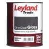 Leyland Trade One Coat Gloss Paint Black 750ml -Paint Tool Store 104225 4532 leyland one coat gloss brilliant white 750ml