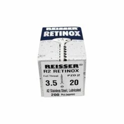 Reisser Stainless Steel Pozi Screws 3.5x20mm Box Of 200