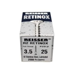 Reisser Stainless Steel Pozi Screws 3.5x25mm Box Of 200