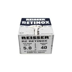 Reisser Stainless Steel Pozi Screws 5x40mm Box Of 200