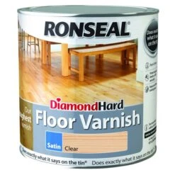 Ronseal Diamond Hard Floor Varnish Satin Clear 2.5L