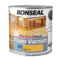 Ronseal Diamond Hard Floor Varnish Satin Light Oak 2.5L