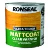 Ronseal Ultra Tough Clear Varnish Matt Coat 2.5L -Paint Tool Store 105686 1853 2.5ltr ronseal ultra tough mattcoat varnish clear