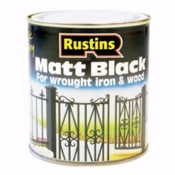Rustins Quick Dry Black Matt Paint 500ml