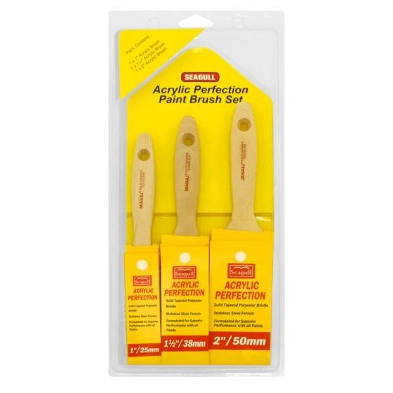 Seagull Acrylic Perfection Paint Brush Set Of 3