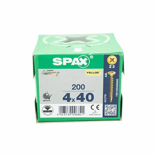 Spax Screws Flat Pozi Countersunk CSK 4x40mm 3 Spax Screws Flat Pozi Countersunk CSK 4x40mm