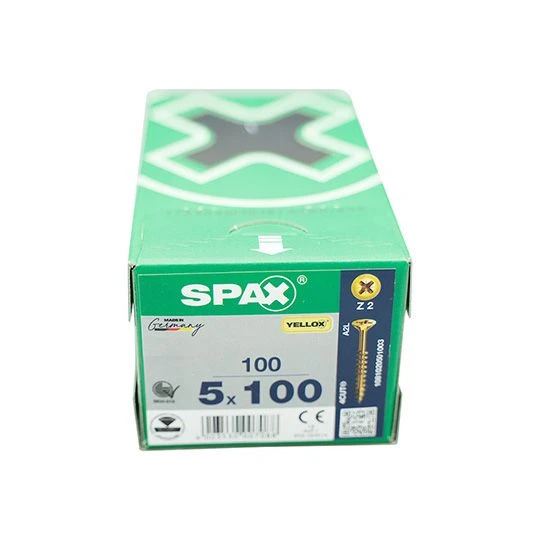 Spax Screws Flat Pozi Countersunk CSK 5x100mm 3 Spax Screws Flat Pozi Countersunk CSK 5x100mm