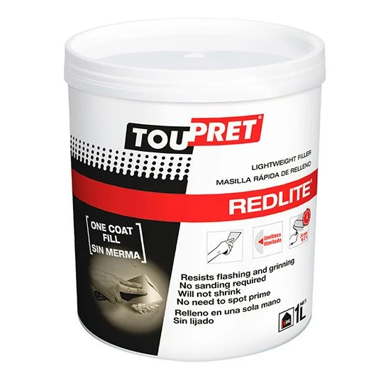 Toupret Redlite Fast Drying Lightweight Filler White 1L 4 Toupret Redlite Fast Drying Lightweight Filler White 1L - Image 2