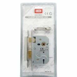 Union Mortice Latch Lock 3 Lever Satin 2.5in