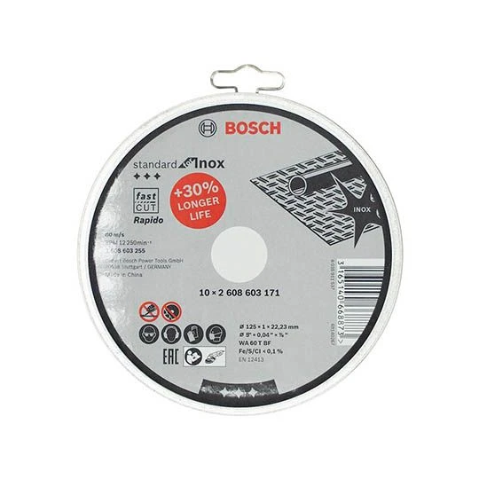 Bosch Rapido Metal Cutting Disc Thin Extra Fine 125mm