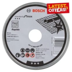 Bosch Rapido Metal Cutting Disc Thin Extra Fine 115mm Pack Of 10