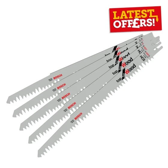 Bosch Reciprocating Saw Sabre Blade 240mm Pack Of 5