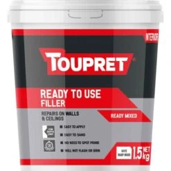 Toupret Ready Mixed All Purpose Filler White 1.5kg -Paint Tool Store 36287