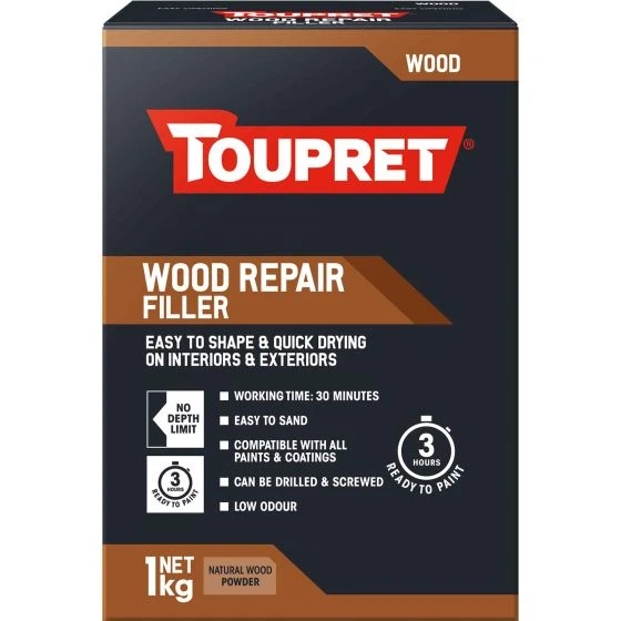 Toupret Wood Repair Fast Drying Wood Filler Beige 1kg 5 Toupret Wood Repair Fast Drying Wood Filler Beige 1kg - Image 3