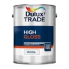 Dulux Trade High Gloss Paint White 5L -Paint Tool Store 5010212012833 can