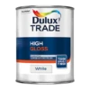 Dulux Trade High Gloss Paint White 1L -Paint Tool Store 5010212200094 can