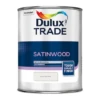 Dulux Trade Satinwood Paint Pure Brilliant White 1L 2 Dulux Trade Satinwood Paint Pure Brilliant White 1L -Paint Tool Store 5010212569917 can