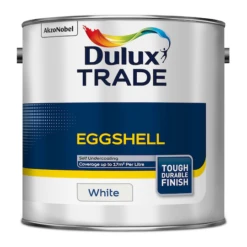 Dulux Trade Eggshell Paint White 2.5L