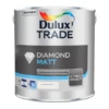 Dulux Trade Diamond Matt Emulsion Paint Pure Brilliant White 2.5L -Paint Tool Store 5010212578131 can