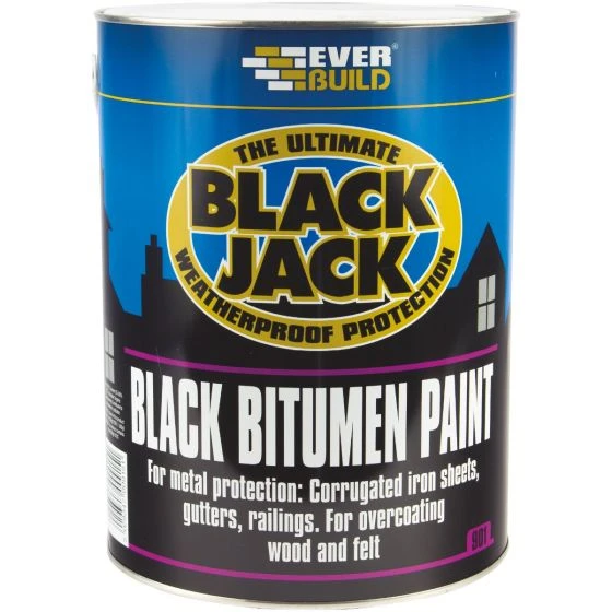 Everbuild Black Jack Bitumen Paint Black 5L 3 Everbuild Black Jack Bitumen Paint Black 5L