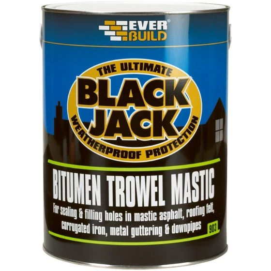 Everbuild Black Jack Bitumen Trowel Mastic Black 1L 3 Everbuild Black Jack Bitumen Trowel Mastic Black 1L