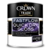 Crown Trade Fast Flow Quick Dry Gloss Black 1L -Paint Tool Store crown trade fastflow quick dry gloss 1l high res