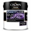 Crown Trade Fast Flow Quick Dry Gloss White 2.5L -Paint Tool Store crown trade fastflow quick dry gloss 2.5l high res