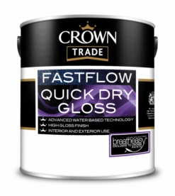 Crown Trade Fast Flow Quick Dry Gloss Black 2.5L