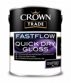 Crown Trade Fast Flow Quick Dry Gloss White 5L