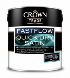 Crown Trade Fast Flow Quick Dry Satin White 2.5L