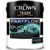 Crown Trade Fast Flow Quick Dry Satin White 5L -Paint Tool Store crown trade fastflow quick dry satin 5l hi res