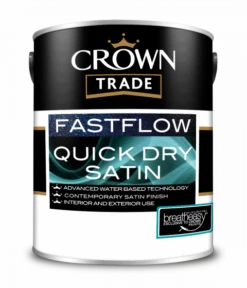 Crown Trade Fast Flow Quick Dry Satin White 5L