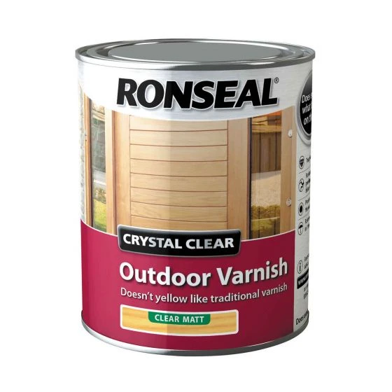 Ronseal Crystal Clear Outdoor Varnish Matt Clear 750ml 4 Ronseal Crystal Clear Outdoor Varnish Matt Clear 750ml - Image 2