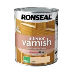 Ronseal Diamond Hard Interior Varnish Matt Clear 750ml -Paint Tool Store ronseal diamond hard interior varnish matt clear 750ml